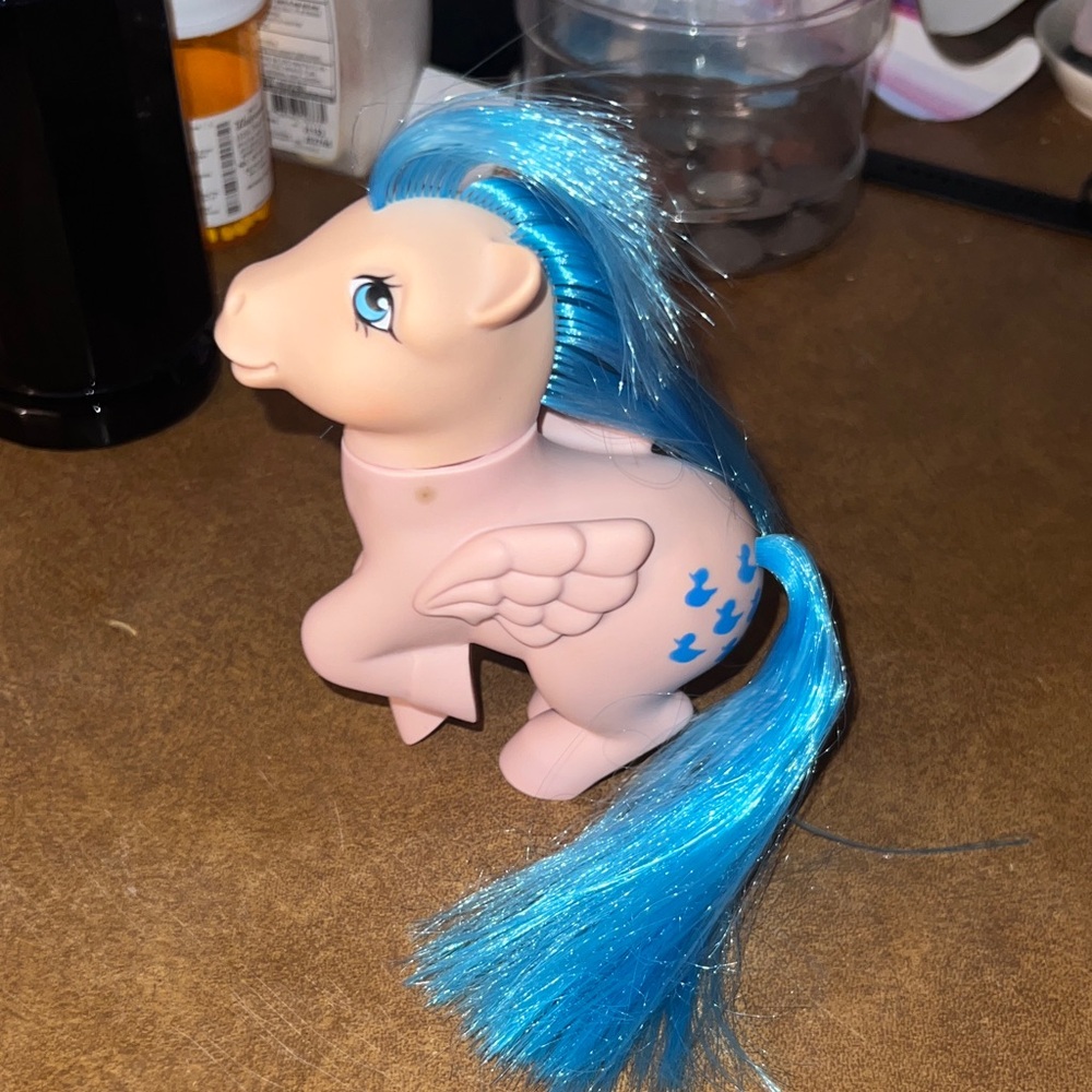 Blue and Pink Toy Pony with Brushable Mane